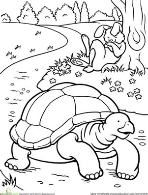 Use these images to quickly print coloring pages. Color the Tortoise and the Hare | Worksheet | Education ...