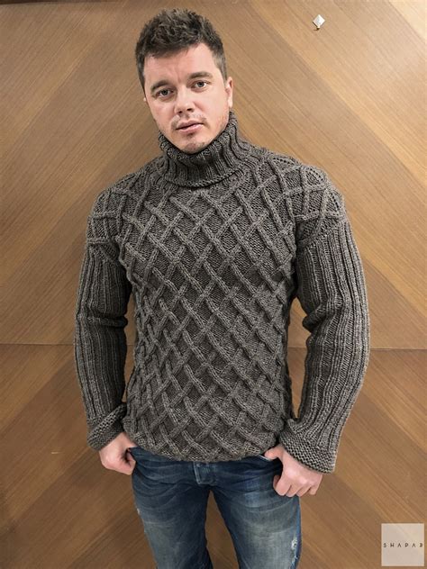 Теплый свитер с горлом мужской - купить в интернет-магазине одежды Shapar