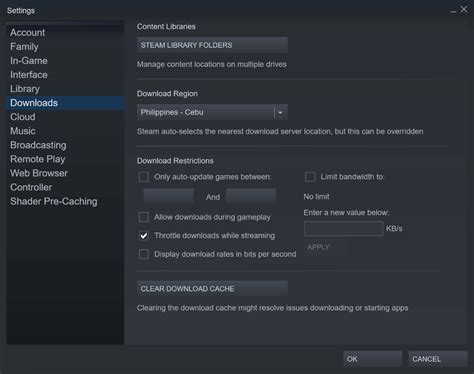 Open steam and click on steam in the upper menu, then choose settings. How to Fix 'Manifest Unavailable' Steam Network Error