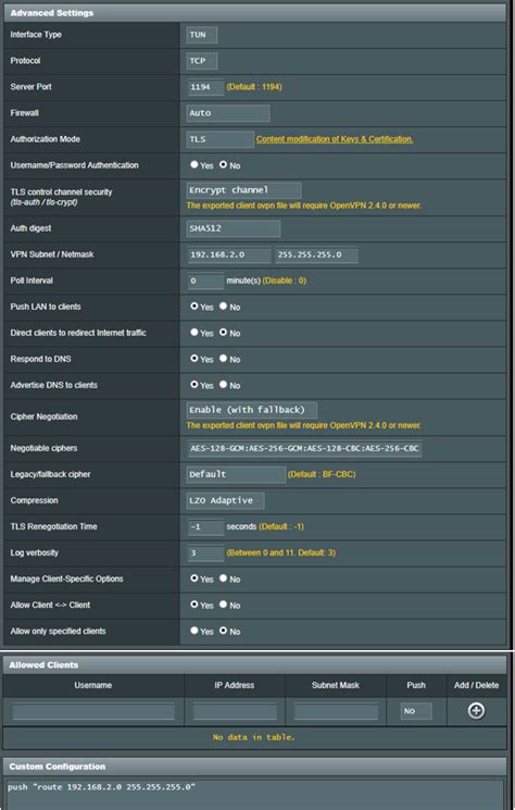 255.255.255.0 # swap the ip number with your raspberry pi ip address. How to setup a VPN Server with Asus routers 380.68 updated ...