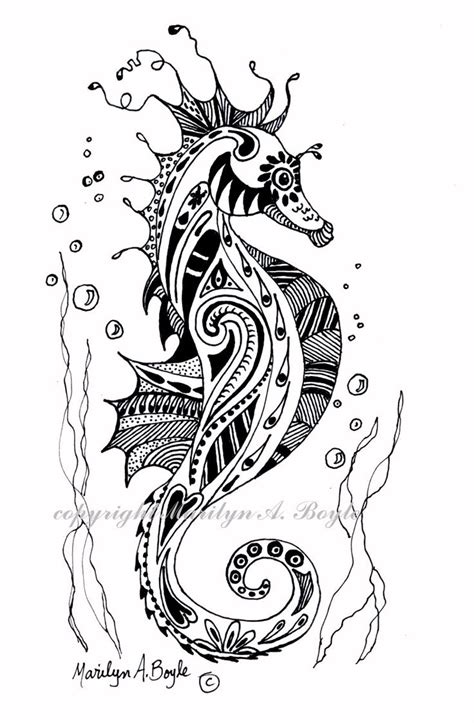 A for ant alphabet coloring pages printable impressive ant coloring page best coloring kid 3548 teen titans coloring pages ORIGINAL INK DRAWING Seahorse zentangle doodle by ...