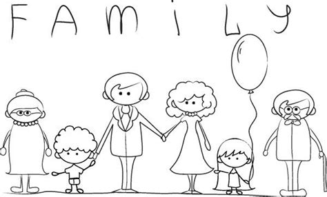 Dibujos para colorear como el modelo. Dibujos dia de la Familia para Pintar (4) | Familia dibujos, Familia feliz dibujo, Familia para ...