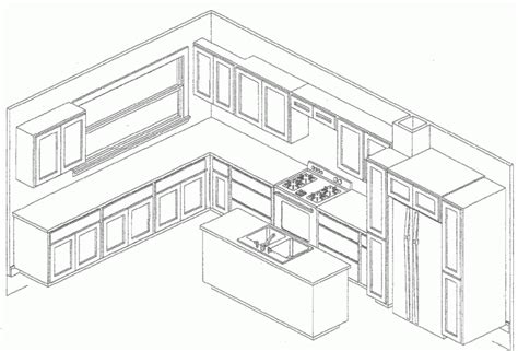 Speaking of functional kitchen islands, this one is fantastic. 3D view rendered in different shades.