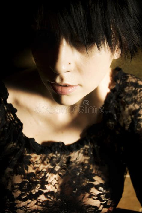 While emo bangs are usually long and swept to the side, modern short emo haircuts have been adapted to work with a whole host of of fringe lengths. Goth Emo Punk Short Hair Girl Stock Photo - Image of ...