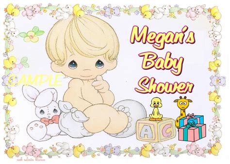 Invitations go attractive with the wordings on it and we are here to provide. Precious Moments baby shower girl - Imagui