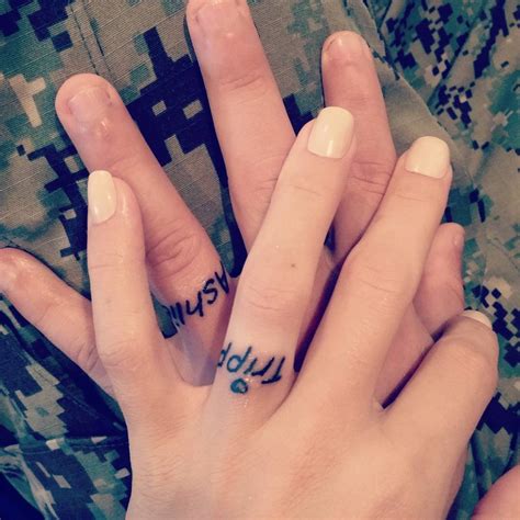 This couple got matching sheet music tattoos. 55+ Wedding Ring Tattoo Designs & Meanings - True ...