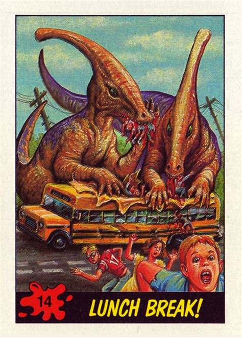 Is a trading card series by topps released in 1988 and containing 55 base cards and 11 sticker cards. Los Cromos de Topps: Dinosaurs Attack! - Foro