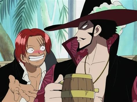 Inspired by dragon ball, a franchise where son goku has befriended intergalactic overlords who have tried to either destroy or enslave earth, one piece is full of surprising friendships and alliances seemingly pop up from everywhere and anywhere. Immagine - Mihawk e Shanks.png | One Piece Wiki Italia ...