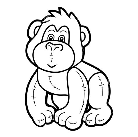 Cute gorilla coloring pages easy 2. Gorilla Coloring Pages to download and print for free