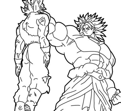 The dragon ball z coloring pages will grow the kids' interest in colors and painting, as well as, let them interact with their favorite … broly vs vegeta lineart by zignoth on DeviantArt