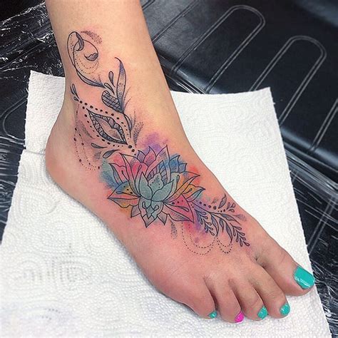 Here are the most common foot tattoo designs you may have seen on the internet: Pin by Brittany Humble on LOTUS tattoo (With images ...