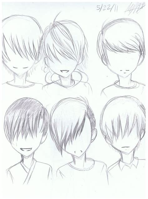 However the combed back long hair as in this example tends to be. Anime Guy Hairstyle Sketches - http://hairstylee.com/anime ...