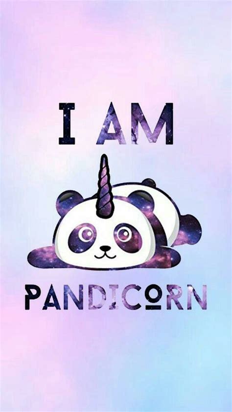 Image de licorne et le font en noir kawaii : Panda / Licorne - Fond d'écran | Images en 2019 | Fond d ...