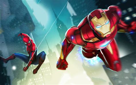 Not as difficult as you might think due to variety of characters. 3840x2400 Marvel Puzzle Quest Iron Man And Spiderman 4k 4k ...