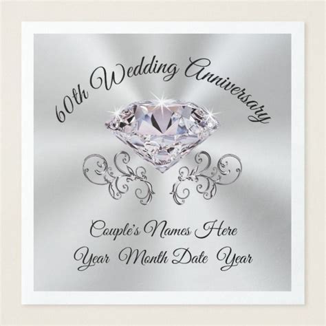 Printable love note card for your husband. Create your own Paper Napkin | Zazzle.com | 60th wedding ...