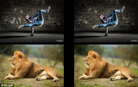 Even singing your abc's as a kid wasn't as easy as removing background from image. Google AI can easily erase watermarks from photos | Daily Mail Online