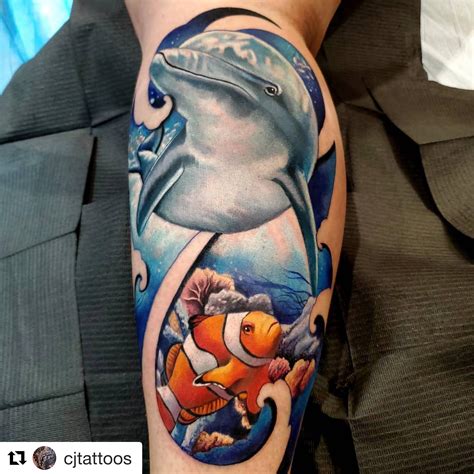 My custom bodywork lewis hamilton shows off his latest. Dolphin and Clownfish by Chad Jacob (Hamilton Tattoo ...