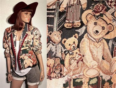 🔥 add 4 to your cart. vintage teddy bear tapestry jacket // overize by BexVintage (With images) | Vintage teddy bears ...