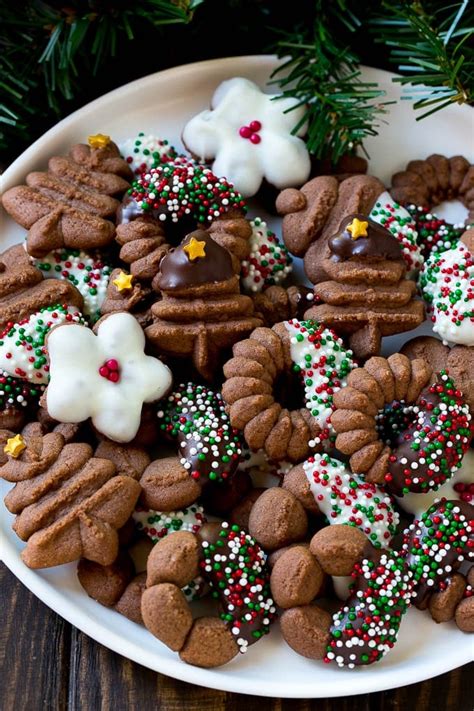 Every single christmas cookie recipe you could ever need. Chocolate Spritz Cookies | The Best Christmas Cookie ...