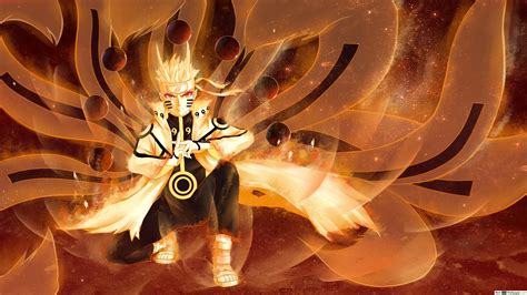 Naruto hd fonds d'écran animés ::: Naruto Shippuden - Naruto Uzumaki Nine Mode Tail HD fond d ...