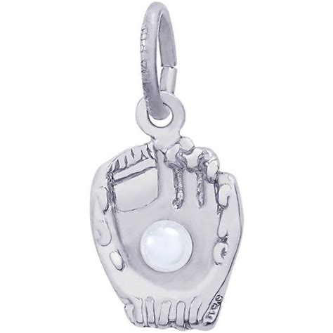 Download Baseball Glove w/ Simulated Pearl Accent Charm (Choose ...