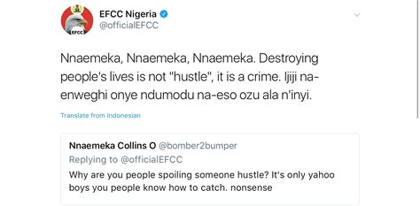 Still, the overall trends are the same! EFCC Replies A Nigerian On Twitter In Igbo Language ...