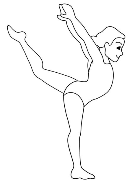 Stretching exercise on the floor. Realistic Gymnastics Coloring Pages Coloring Pages