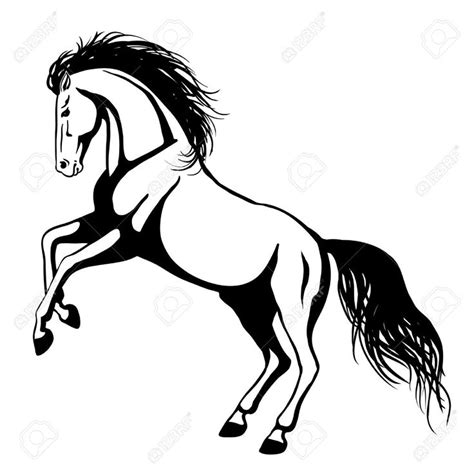 Remember, realism is key if you want visitors glued to your art. 17068511-Rearing-horse-Stock-Vector-horse-mustang-drawing.jpg (1300×1283) (With images ...