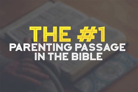 The #1 Parenting Passage in the Bible