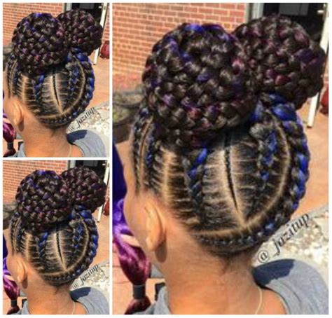 For mini fashion figures like your precious daughter, only the latest trendy hairstyles will suit her fashionista ego. 29 Braided Cornrows With Buns For Little Black Girls ...