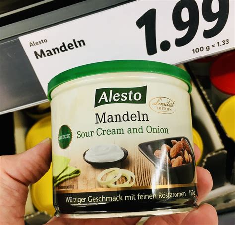 Entdecke die aktuellen angebote von lidl österreich online. Lidl Alesto Mandeln Sour Cream and Onion 150 Gramm ...