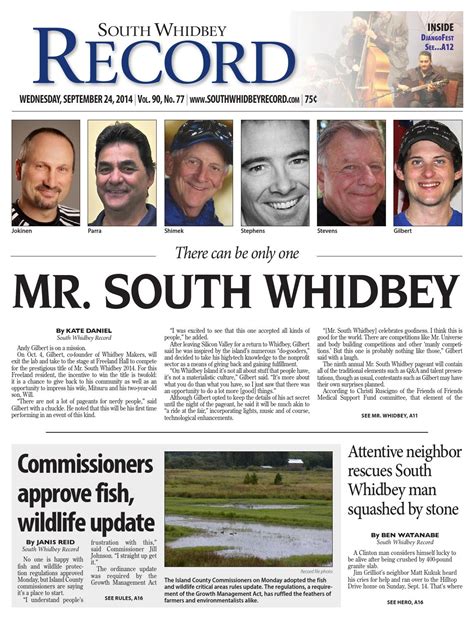 Maybe you would like to learn more about one of these? South Whidbey Record, September 24, 2014 by Sound ...