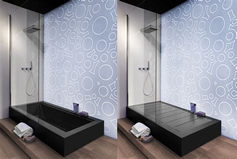 Dreamline french corner 36 in. Clever solution by Rexa for a monolithic shower tray that ...