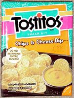 Spread cream cheese on bottom of glass casserole. Tostitos Chips & Cheese Dip Snack Kit