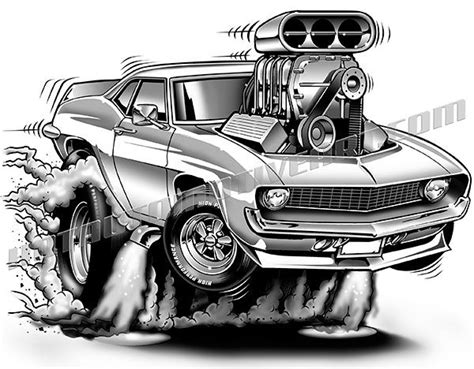 Get inspired by our community of talented artists. '69 Camaro cartoon | Muscle Car Cartoon Artwork | Pinterest