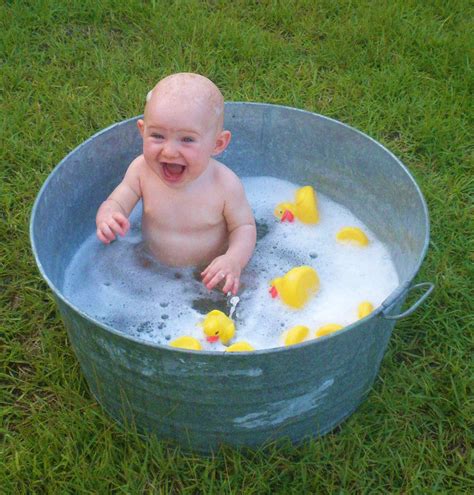 Bathtub for travelling, in low budget and very high quality bath tubs and bath seats for 6 month a good bathtub can make bathing fun for your baby. Good Old Galvanized Tub | Baby milk bath, Baby bath tub ...