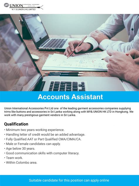 Top duties and qualifications an accounts assistant, or accounts clerk provides administrative and bookkeeping support for an accounting or finance team. Accounts Assistant 2020