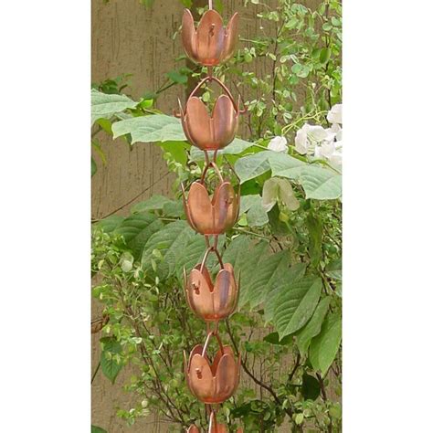 Monarch rain chains pure copper cascading leaves rain chain extension 3 ft. Have to have it. Monarch 3-Foot Copper Sundrop Rain Chain ...