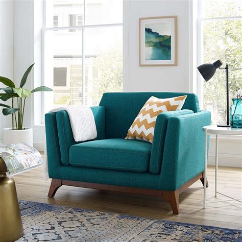Strictly speaking, armchairs are simply chairs that feature armrests. Chance Teal Chair EEI-3063-TEA Modway Furniture Chairs ...