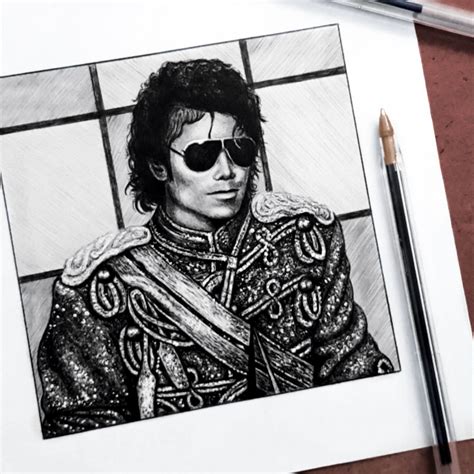 Let me know what you think, any questions/comments please. Biro Pen Drawing, AMA's 1984 | Michael Jackson Official Site