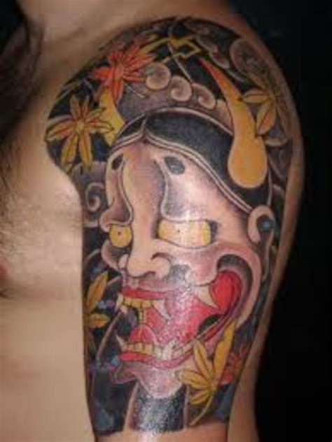 A blue hannya mask tattoo. Japanese Hannya Mask Tattoo Designs, Meanings, and Ideas ...