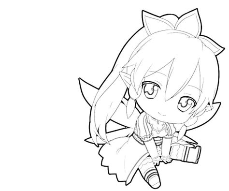 40+ sword art online coloring pages for printing and coloring. Leafa Chibi | Chibi, Chibi coloring pages, Sword art online