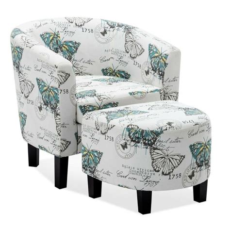 As you start browsing furniture, decorating and wall ideas for your room, think about the space's desired purpose and focus on a few staple items, such as a comfortable sofa and a coffee table, then choose the rest of the accent furniture and wall decor accordingly. Upholstered Barrel Accent Chair Armrest With Ottoman ...