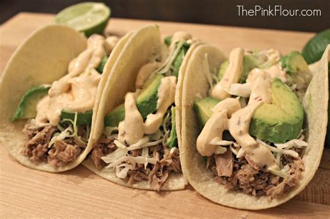 Also great for frijoles charros. The Pink Flour: Lime Tuna Tacos with Chipotle Cream Sauce