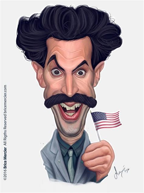 Brought to you by the international society of caricature artists. Caricature de Sach Baron Cohen par Brice Mercier ...