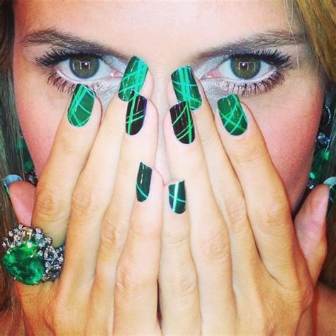 #agt history making @brinker_victory is the final act of the night! Heidi Klum's nails from AGT. | Nail art stripes, Nail art ...