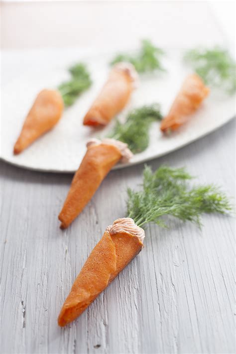 Find this recipe & more food love stories at tesco real food. Salmon Mousse Filled Carrot Cones - Eating Richly