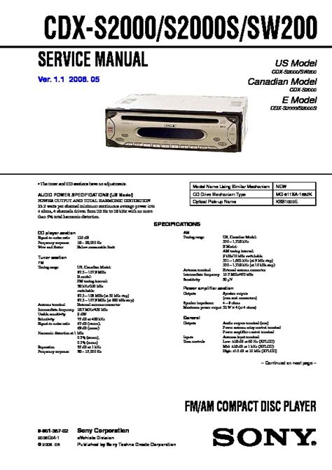 It has a 16 pin connector and i've added a few photos. Sony Cdx S2000 Wiring Diagram - Complete Wiring Schemas