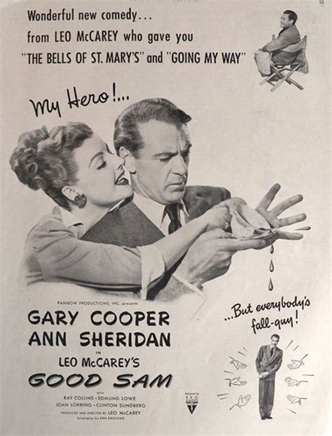 Her curiosity will spark romance and inspiration. 1948 Movie Ad ~ Good Sam ~ Gary Cooper, Vintage Movie Ads