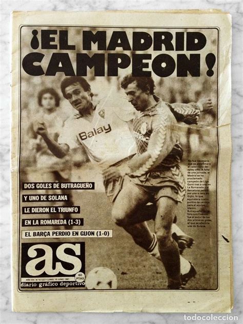 diario as - nº 6122 - 15/06/1987 - real madrid - Comprar ...